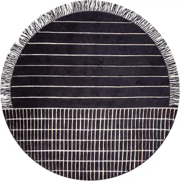 Ковёр RD Grid Berber by Rodolfo Dordoni 21250 — чёрный и кремовый, геометрический рисунок