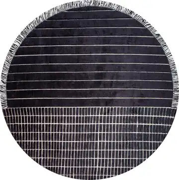 Ковёр RD Grid Berber by Rodolfo Dordoni 21251 — чёрный и кремовый, геометрический рисунок