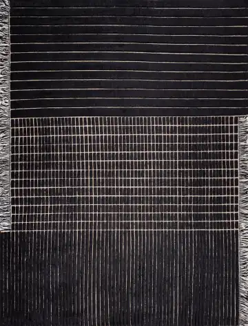 Ковёр RD Grid Berber by Rodolfo Dordoni 21253 — чёрный и белый, геометрический рисунок