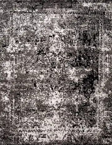 Ковёр Bliss 21292 — чёрный и белый, абстрактный рисунок
