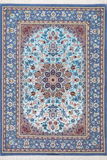 Ковёр Исфахан 21322 — синий и красный, с медальоном