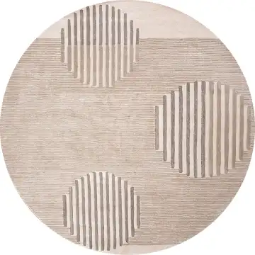 Ковёр Shape 21609 — бежевый и серый, геометрический рисунок
