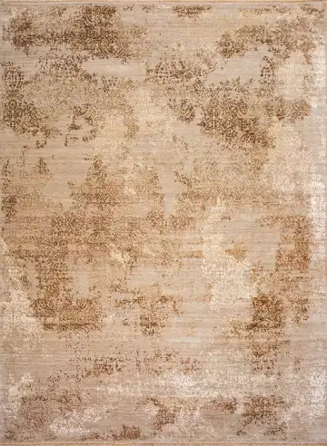 Ковёр Illusion 21675 — кремовый и коричневый, абстрактный рисунок