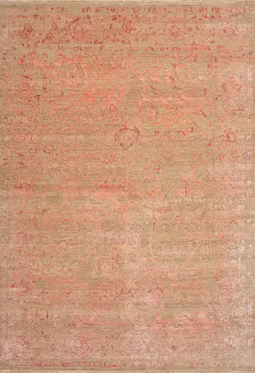 Ковёр Illusion 21677 — розовый и кремовый, восточный орнамент