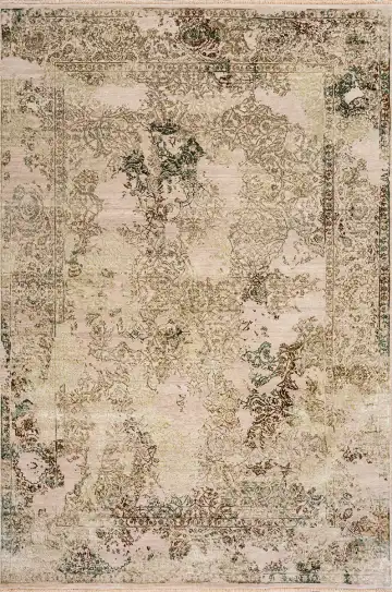 Ковёр Illusion 21682 — кремовый и коричневый, восточный орнамент