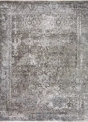 Ковёр Dazzle 21969 — серый и белый, восточный орнамент