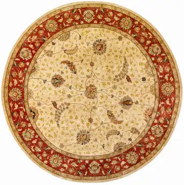 Ковёр Агра 2274 — кремовый и коричневый, растительный рисунок