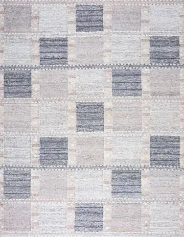 Ковёр Килим 22006 — белый и серый, пэчворк