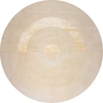 Ковёр Cc-tapis 22046 — кремовый и золотистый, с медальоном