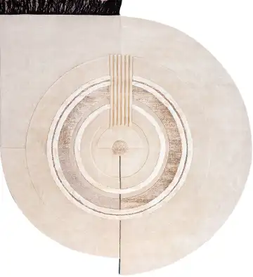 Ковёр Cc-tapis 22049 — кремовый и бежевый, с медальоном