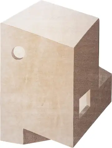Ковёр Cc-tapis 22052 — кремовый и коричневый, абстрактный рисунок
