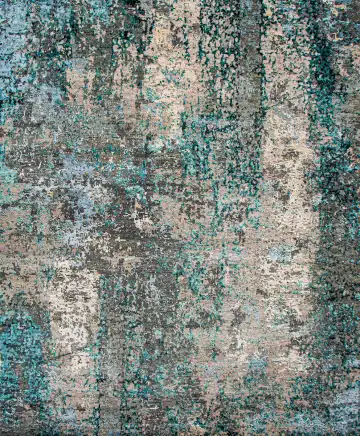 Ковёр Dazzle 22731 — бирюзовый и бежевый, винтажный рисунок