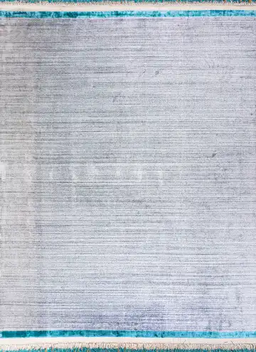 Ковёр Mono 22763 — голубой и бирюзовый, в полоску