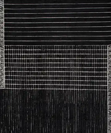 Ковёр RD Grid Berber by Rodolfo Dordoni 22926 — чёрный и белый, геометрический рисунок