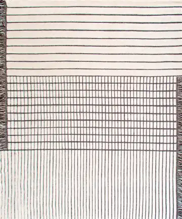 Ковёр RD Grid Berber by Rodolfo Dordoni 22981 — бежевый и чёрный, геометрический рисунок