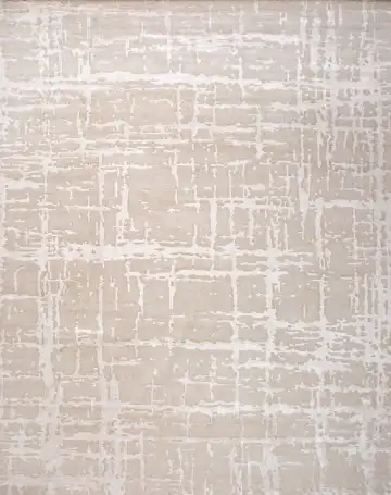 Ковёр Dazzle 23607 — кремовый и белый, геометрический рисунок