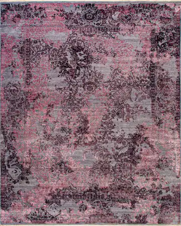 Ковёр Illusion 23641 — розовый и чёрный, абстрактный рисунок