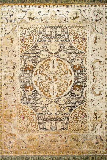Ковёр Rug Star by J.Dahlmanns 23698 — кремовый и терракотовый, с медальоном