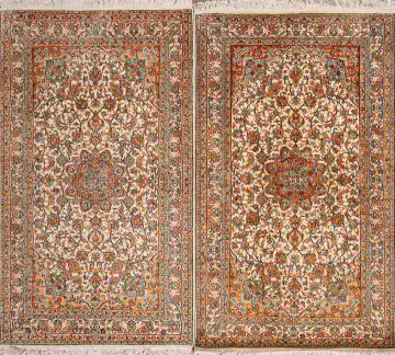 Ковёр Кашмир 23754 — красный и кремовый, растительный рисунок