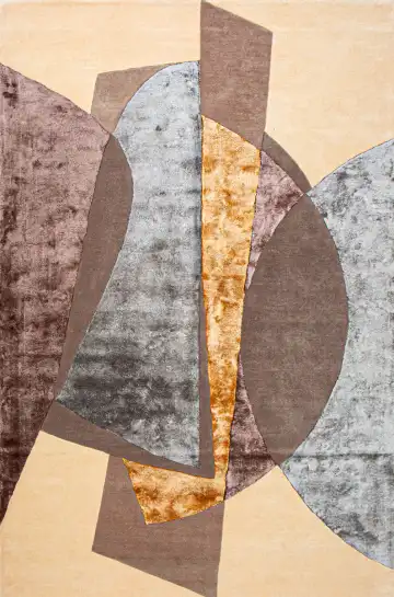 Ковёр Shine 24054 — красный и серый, геометрический рисунок