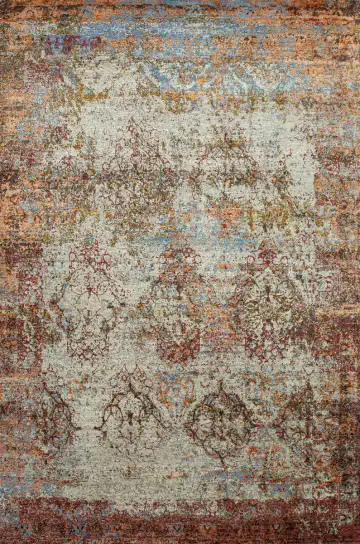 Ковёр Bliss 24399 — коричневый и голубой, винтажный рисунок