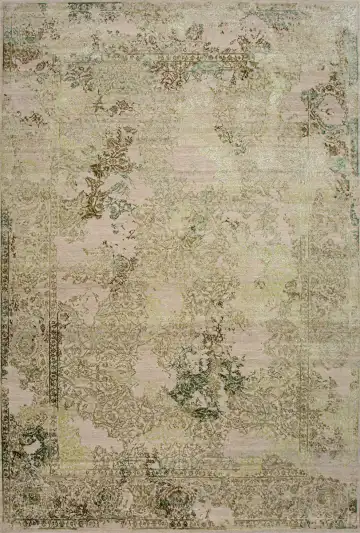Ковёр Illusion 24419 — кремовый и зелёный, восточный орнамент