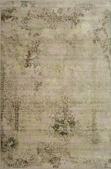 Ковёр Illusion 24420 — кремовый и зелёный, восточный орнамент