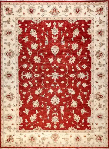 Ковёр Агра 2561 — красный и кремовый, растительный рисунок
