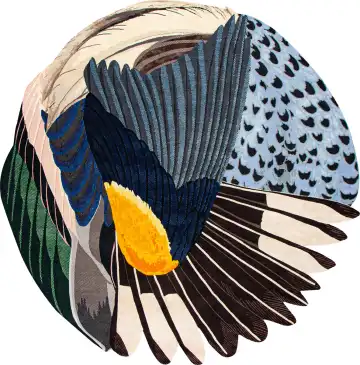 Ковёр Cc-tapis 25545 — синий и жёлтый, сюжетный рисунок