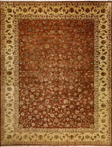 Ковёр Агра 2984 — красный и кремовый, растительный рисунок