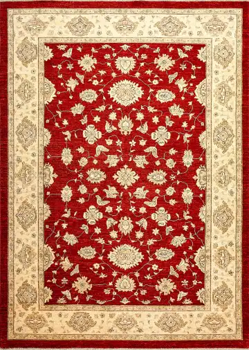 Ковёр Чуби 5134 — красный и белый, растительный рисунок
