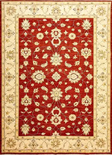 Ковёр Чуби 5352 — красный и белый, растительный рисунок
