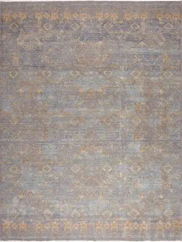 Ковёр Pearl 8528 — серый и голубой, восточный орнамент