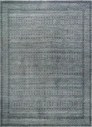 Ковёр Dazzle 9206 — синий и белый, геометрический рисунок