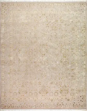 Ковёр Агра 9315 — кремовый и золотистый, винтажный рисунок