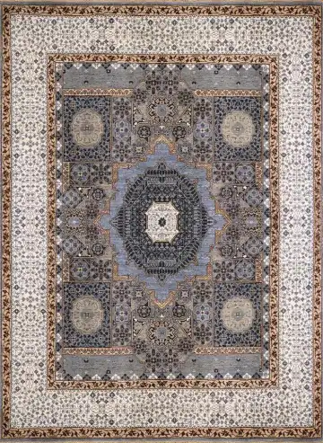 Ковёр Mamluk 1007 — красный и белый, с медальоном
