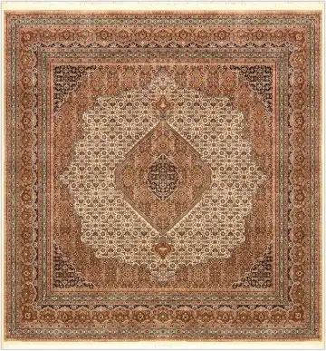 Ковёр Shiraz 1014 — кремовый и терракотовый, с медальоном