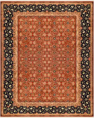 Ковёр Sultanabad 1036 — красный и чёрный, с медальоном