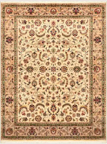 Ковёр Rajastan 1038 — кремовый и красный, растительный рисунок
