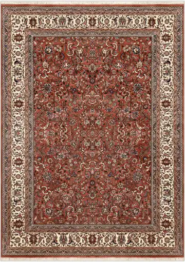 Ковёр Rajastan 1042 — красный и белый, растительный рисунок