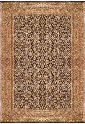 Ковёр Shiraz 1043 — коричневый и кремовый, с медальоном