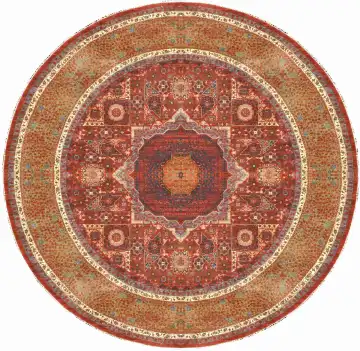 Ковёр Mamluk 1045 — красный и кремовый, с медальоном