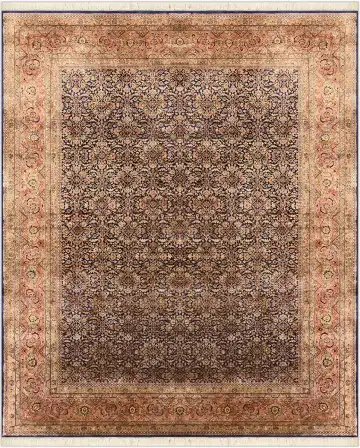 Ковёр Shiraz 1049 — коричневый и бежевый, растительный рисунок