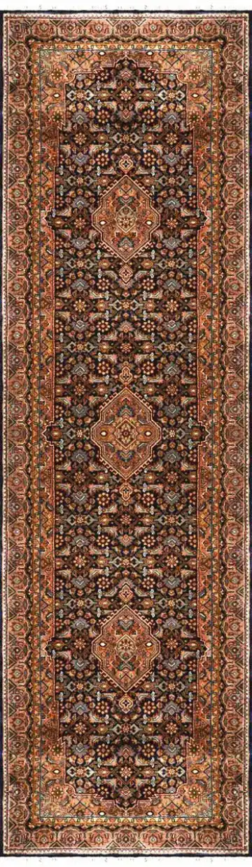 Ковёр Shiraz 1053 — коричневый и кремовый, растительный рисунок