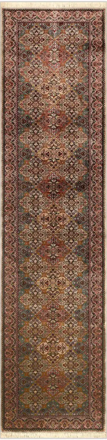 Ковёр Shiraz 1054 — коричневый и кремовый, растительный рисунок