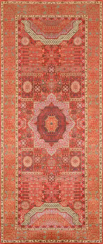Ковёр Mamluk 1069 — красный и кремовый, восточный орнамент