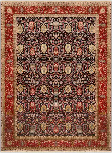 Ковёр Sultanabad 1070 — красный и синий, с медальоном