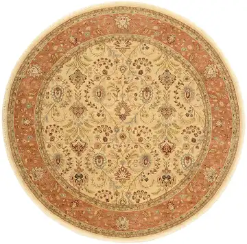 Ковёр Rajastan 1073 — кремовый и красный, растительный рисунок