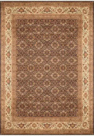 Ковёр Shiraz 1074 — коричневый и кремовый, с медальоном