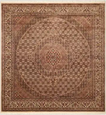 Ковёр Shiraz 1086 — коричневый и красный, с медальоном